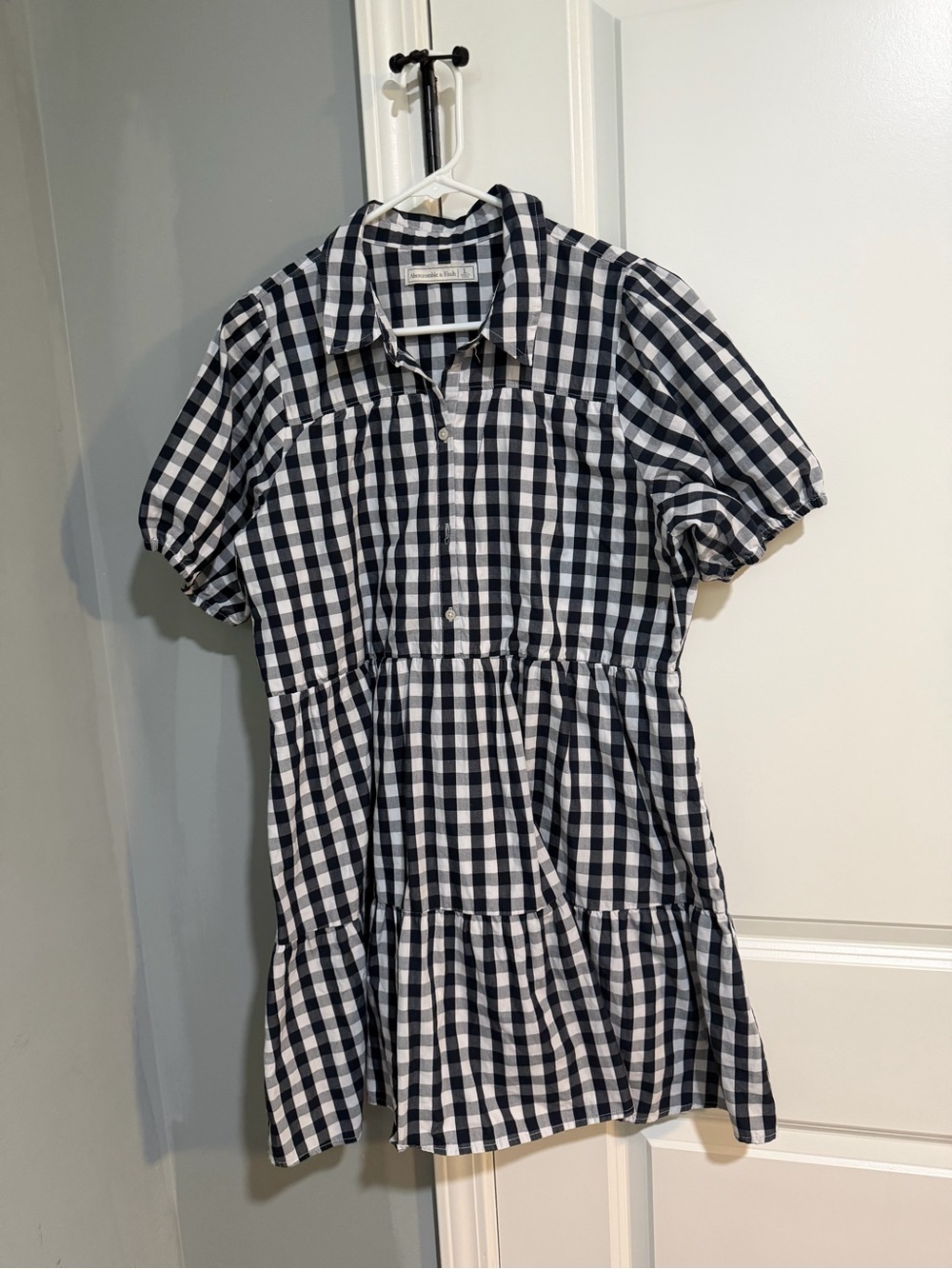 Black & White Gingham Shirt Dress for Women- Classic Casual
